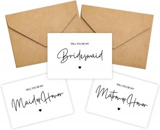 Will You Be My Bridesmaid Card Set-White