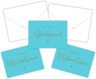 Bridesmaid Proposal Cards 10 pack-Blue