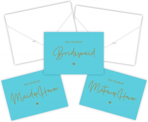 Bridesmaid Proposal Cards 10 pack-Blue