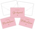 10 Packs Will You Be My Bridesmaid Card Set-Pink