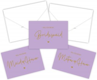8 Bridesmaid Cards, 1 Maid of Honor Cards, 1 Matron of Honor Card with 10 Envelopes.