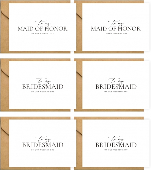 6 Pieces Bridesmaid Proposal Cards with Envelopes
