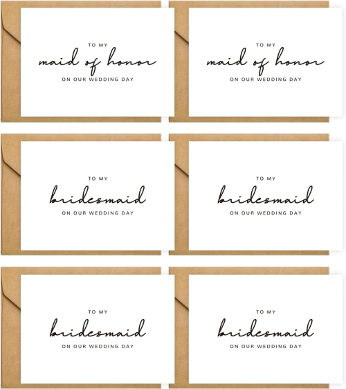 6 Pieces Bridesmaid Proposal Cards with Envelopes