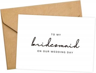To My Bridesmaid On Our Wedding Day Cards