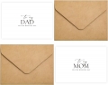 Dad Mom Wedding Day Cards Set of 2