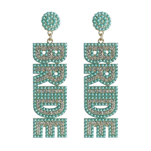 Green Cute Bride Earrings Wedding Gifts