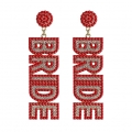 Rhinestone Beaded Earring For Bride