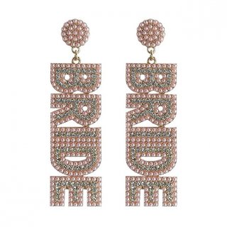 Bride Earrings Beaded Wedding Bridal Dangle Earrings