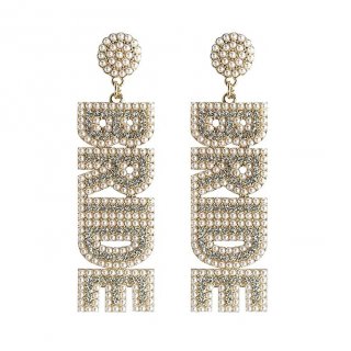 Golden Beads Earrings Bridal Party Gifts