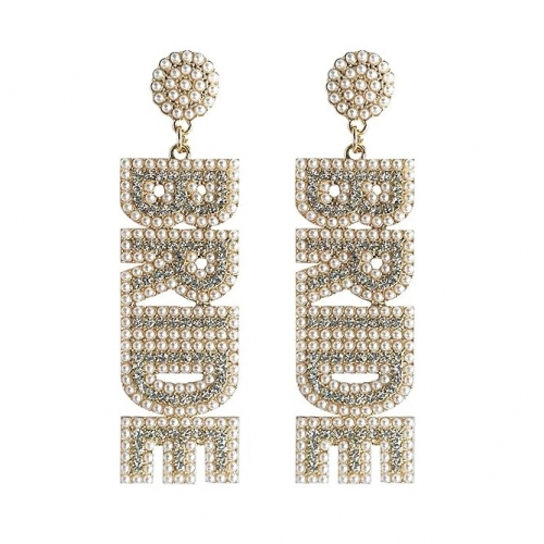 Golden Beads Earrings Bridal Party Gifts
