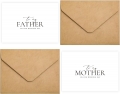Set of 2 Wedding Cards for Father Mother