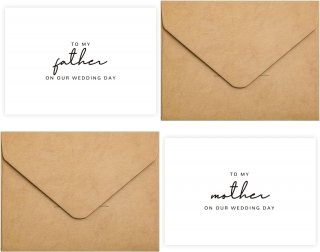 2 Father & Mother Wedding Cards