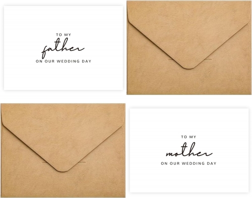 2 Father & Mother Wedding Cards