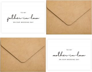 Wedding Day Cards for Parents in Law Pack of 2