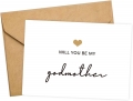 Wedding Day Big Day God Mother Proposal Card