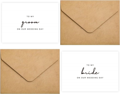 To My Bride on our Wedding Day Card, To My Groom on our Wedding Day Card