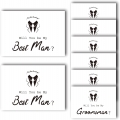 White Set of 8 Groomsmen Cards