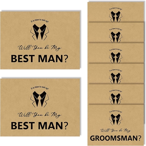 Groomsmen Invitation Cards Pack of 6