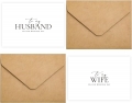 Set of 2 Wedding Cards for Husband and Wife with Matching Envelopes