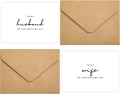 2 Pieces Wedding Cards for Husband and Wife