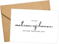 To My Matron of Honor On Our Wedding Day Cards