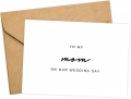 To My Mom On Our Wedding Day" card with matching envelopes
