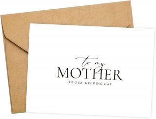 To My Mother On Our Wedding Day" card