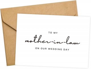 To My Mother In Law On Our Wedding Day card with matching envelopes