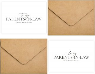2 Pieces Parents In Law Wedding Day Card