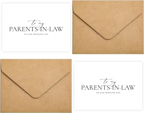2 Pieces Parents In Law Wedding Day Card