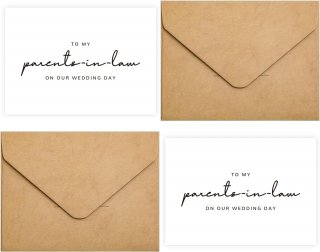 Parents In Law Wedding Day Cards With Envelopes