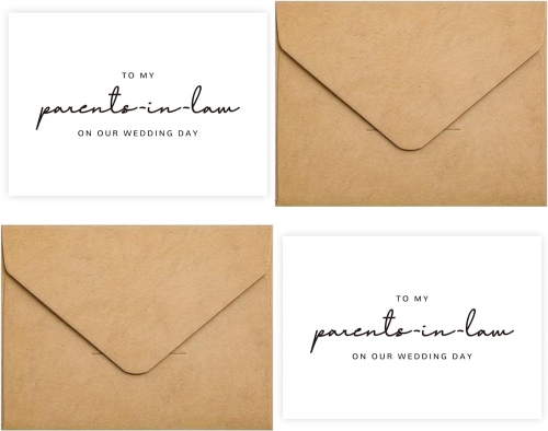 Parents In Law Wedding Day Cards With Envelopes
