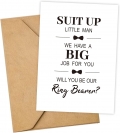 Will you be our ring bearer card