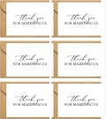 Set of 6 Thank you for marring us cards