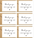 6 Pieces Wedding Day Card Thank you for marrying us