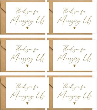 6 pieces Thank You for Marrying Us
