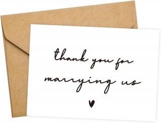 Thank you card for officiant, priest, minister, judge, pastor gifts